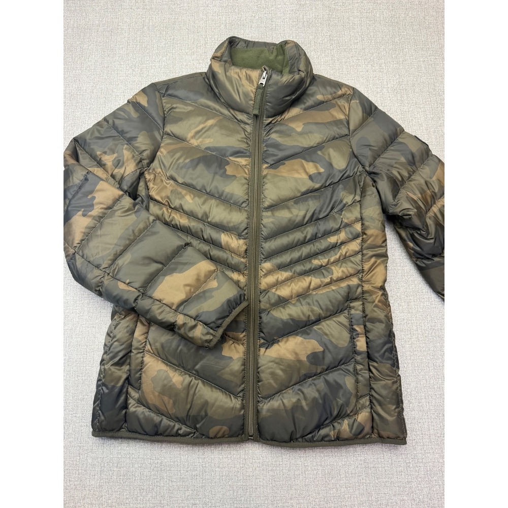 Abercrombie & Fitch Womens Medium Camo Down Puffer Jacket Packable Lightweight